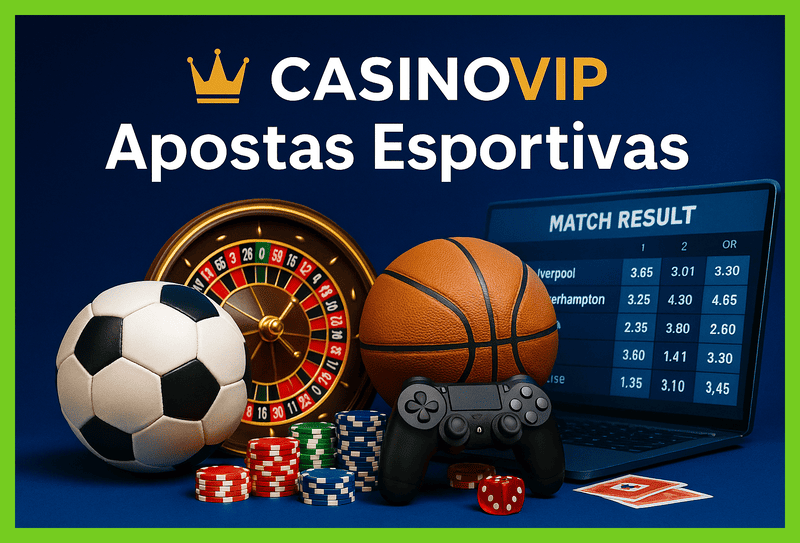 Apostas esportivas no cassino online CASINOVIP